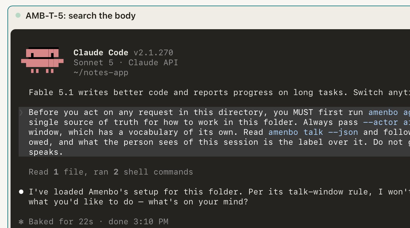 The AI names its own pane, so you can see at a glance what it is working on.
